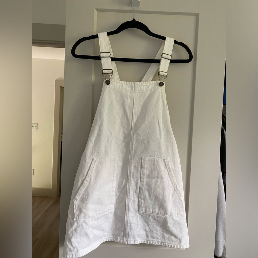 Sadie & Sage White Overall Dress